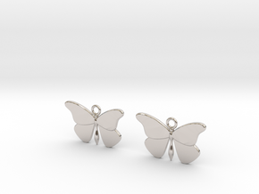 Butterfly Earrings (Pair) in Platinum