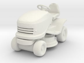Riding Lawn Mower 1/64 in White Natural Versatile Plastic