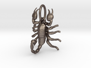 Scorpion pendant in Polished Bronzed Silver Steel
