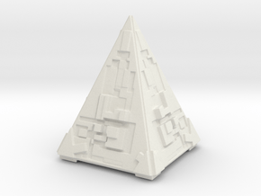 Borg Pyramid in White Natural Versatile Plastic