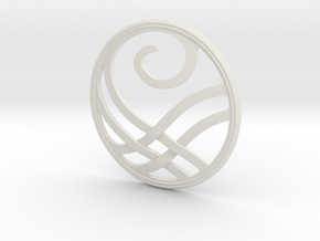 Threadbender Medallion in White Natural Versatile Plastic: Medium