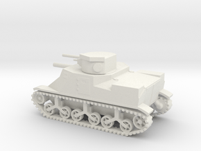 1/72 Scale M3 Medium Light Tank Earlier Model in White Natural Versatile Plastic