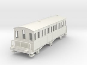 o-87-garstang-knott-end-6-wheel-3rd-coach in White Natural Versatile Plastic