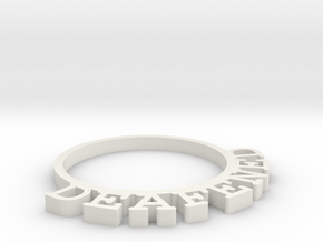 D&D Condition Ring, Deafened in White Natural Versatile Plastic