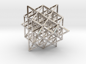 64 Tetrahedron Grid 1.25" in Platinum