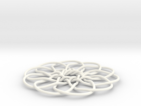 10 Woven Hearts 2.5" in White Processed Versatile Plastic