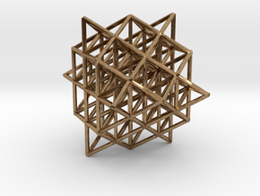 64 Tetrahedron Grid 1.25" in Natural Brass