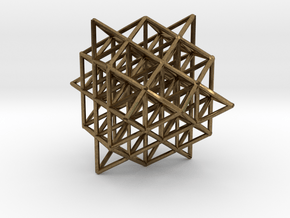 64 Tetrahedron Grid 1.25" in Natural Bronze
