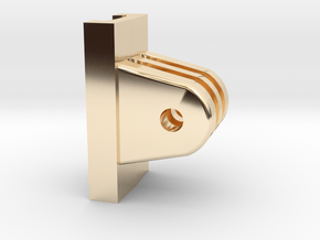 10mm Dovetail GoPro Mount/Adapter (Low Profile) in 14k Gold Plated Brass