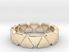 Contrary Embedded Ring_B in 14k Gold Plated Brass: 5 / 49