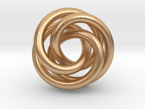 Torus Knot Pendant_A in Natural Bronze