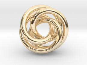 Torus Knot Pendant_A in 14K Yellow Gold