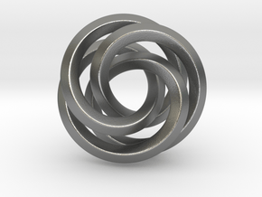 Torus Knot Pendant_A-Tetragon in Natural Silver