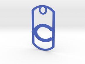 Carlsbad "C" dog tag in Blue Processed Versatile Plastic