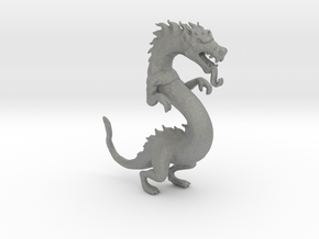 Chinese Ancient Dragon 55mm miniature fantasy game in Gray PA12