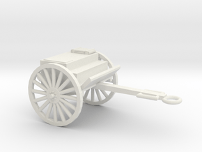 1/72 Scale Artillery Cart M1918 in White Natural Versatile Plastic