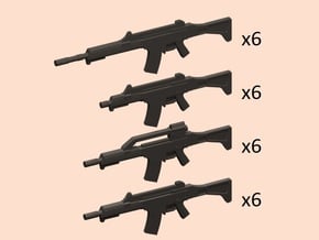 1/35 G36K,KE,KV,C assault rifles in Smoothest Fine Detail Plastic