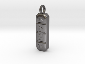 xanax 2mg pendant in Polished Nickel Steel