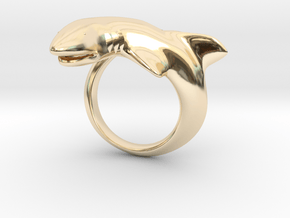 BRUCE the shark in 14k Gold Plated Brass: 8 / 56.75
