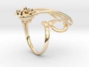 Allison's rose in 14k Gold Plated Brass: 8 / 56.75