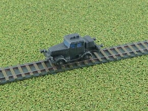 German Hanomag SS100 Rail-Truck 1/285 6mm in Smooth Fine Detail Plastic