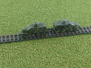 Type 91 Sumida Armoured Car (rail) 1/285  in Smooth Fine Detail Plastic