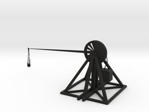 Leonardo Da Vinci Trebuchet in Black Natural Versatile Plastic