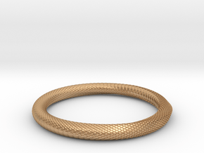 Snake Bracelet_B04 _ Mobius in Natural Bronze: Extra Small