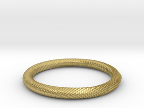 Snake Bracelet_B04 _ Mobius in Natural Brass: Large
