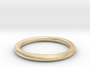 Snake Bracelet_B04 _ Mobius in 14k Gold Plated Brass: Large