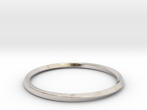 Mobius Bracelet - 180 in Rhodium Plated Brass: Extra Small