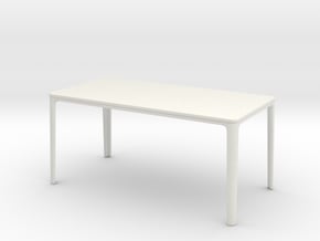 1:12 Miniature Plate Dining Table -Jasper Morrison in White Natural Versatile Plastic: 1:12