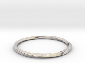 Mobius Bracelet - 270 in Rhodium Plated Brass: Small