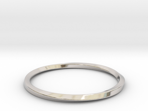 Mobius Bracelet - 270 in Rhodium Plated Brass: Extra Small