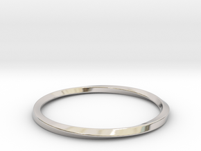 Mobius Bracelet - 270 in Rhodium Plated Brass: Large