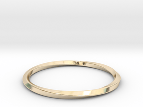 Mobius Bracelet - 360 in 14k Gold Plated Brass: Small