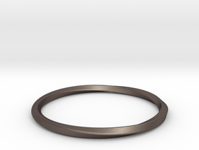 Mobius Bracelet - 360 in Polished Bronzed-Silver Steel: Extra Small