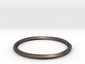 Mobius Bracelet - 360 in Polished Bronzed-Silver Steel: Medium