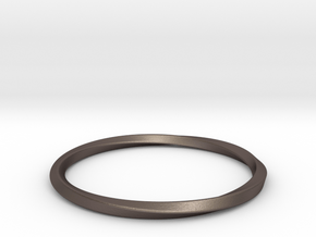 Mobius Bracelet - 360 in Polished Bronzed-Silver Steel: Large
