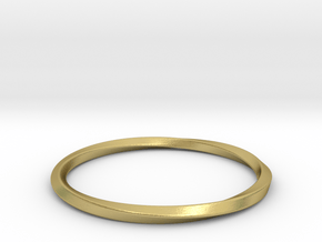 Mobius Bracelet - 360 in Natural Brass: Large
