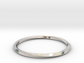 Mobius Bracelet - 360 in Rhodium Plated Brass: Large