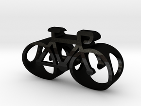 a bicycle bead / charm in Matte Black Steel