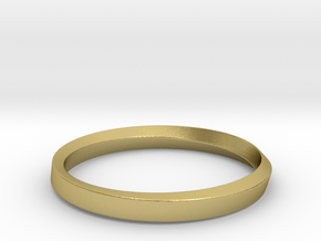 Mobius Bracelet - 90 _ Wide in Natural Brass: Small