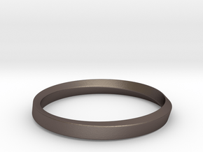 Mobius Bracelet - 90 _ Wide in Polished Bronzed-Silver Steel: Extra Small