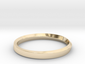 Mobius Bracelet - 90 _ Wide in 14K Yellow Gold: Medium
