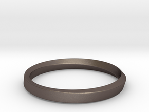 Mobius Bracelet - 90 _ Wide in Polished Bronzed-Silver Steel: Large