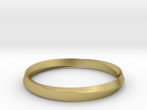 Mobius Bracelet - 180 _ Wide in Natural Brass: Small