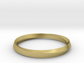 Mobius Bracelet - 180 _ Wide in Natural Brass: Extra Small