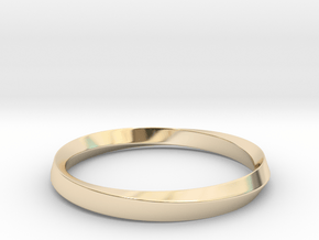 Mobius Bracelet - 180 _ Wide in 14K Yellow Gold: Extra Small