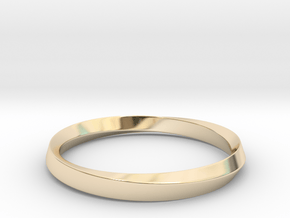 Mobius Bracelet - 180 _ Wide in 14K Yellow Gold: Medium
